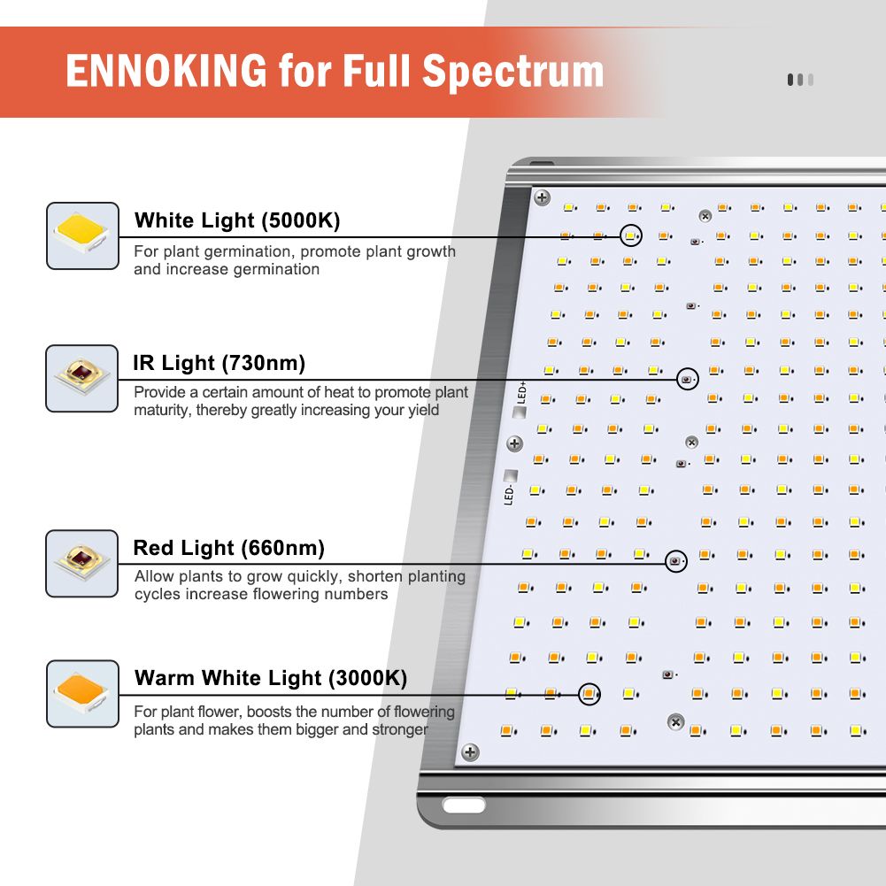 Aurora Greenhouse Lights Indoor Full Spectrum Phyto Lamp Tent Plants Growth Light Hood Grow Light