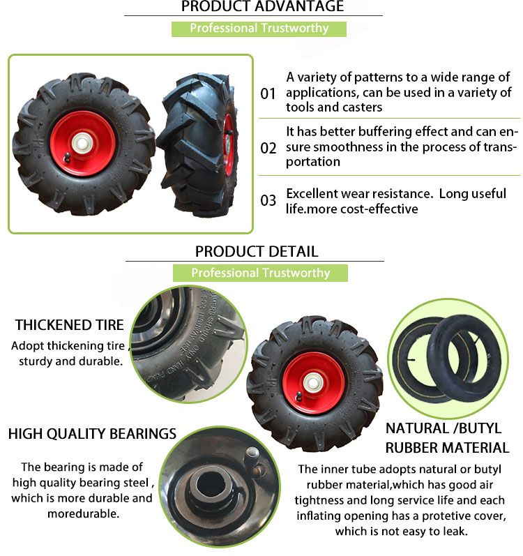400-8 480-8 13X500-6 Tractor Tire Rubber Wheel with Agricultural Tread Pattern
