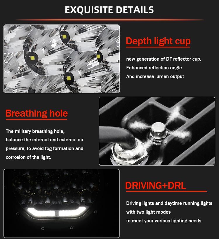 Nz Au Design 1400m 192W DRL off Road 4X4 Super Bright LED Spotlight High Power 7&quot; 9&quot; Inch Car Offroad Round Car LED Work Light