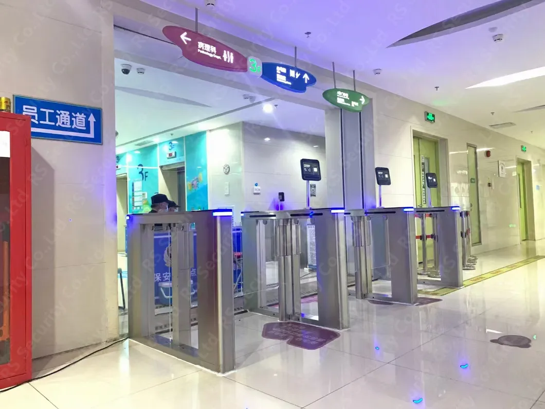 High Security Public Toilets Ticket-Checking Slim Turnstiles Entry System DC Brushless Swing Gate