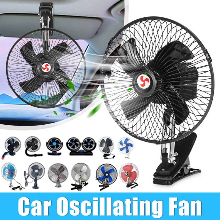 Supplier Price Vehicle Accessories 4/6/8 Inch 12/24V 25W Plastic and Metal Universal 180 Degrees-Round Summer Car Mini Fan USB