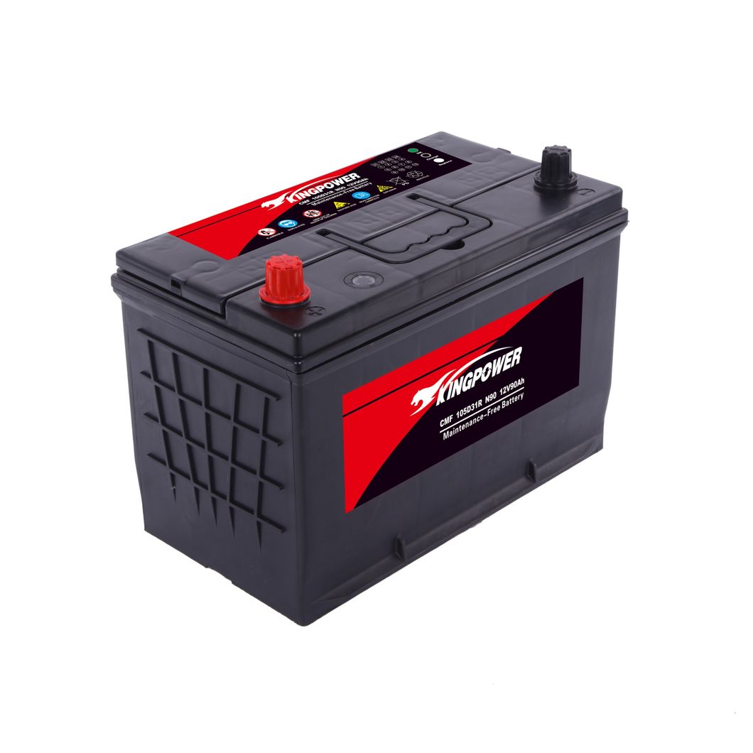 Maintenance Free Starting Car Battery Cmf 105D31r 12V 90ah King Power Lead Acid
