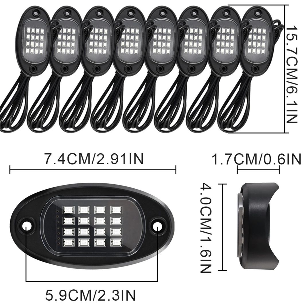 RGB Magic Color Car Chassis Light Music Rhythm Light Car Car Atmosphere Light Car Chassis Atmosphere Light Cross Border