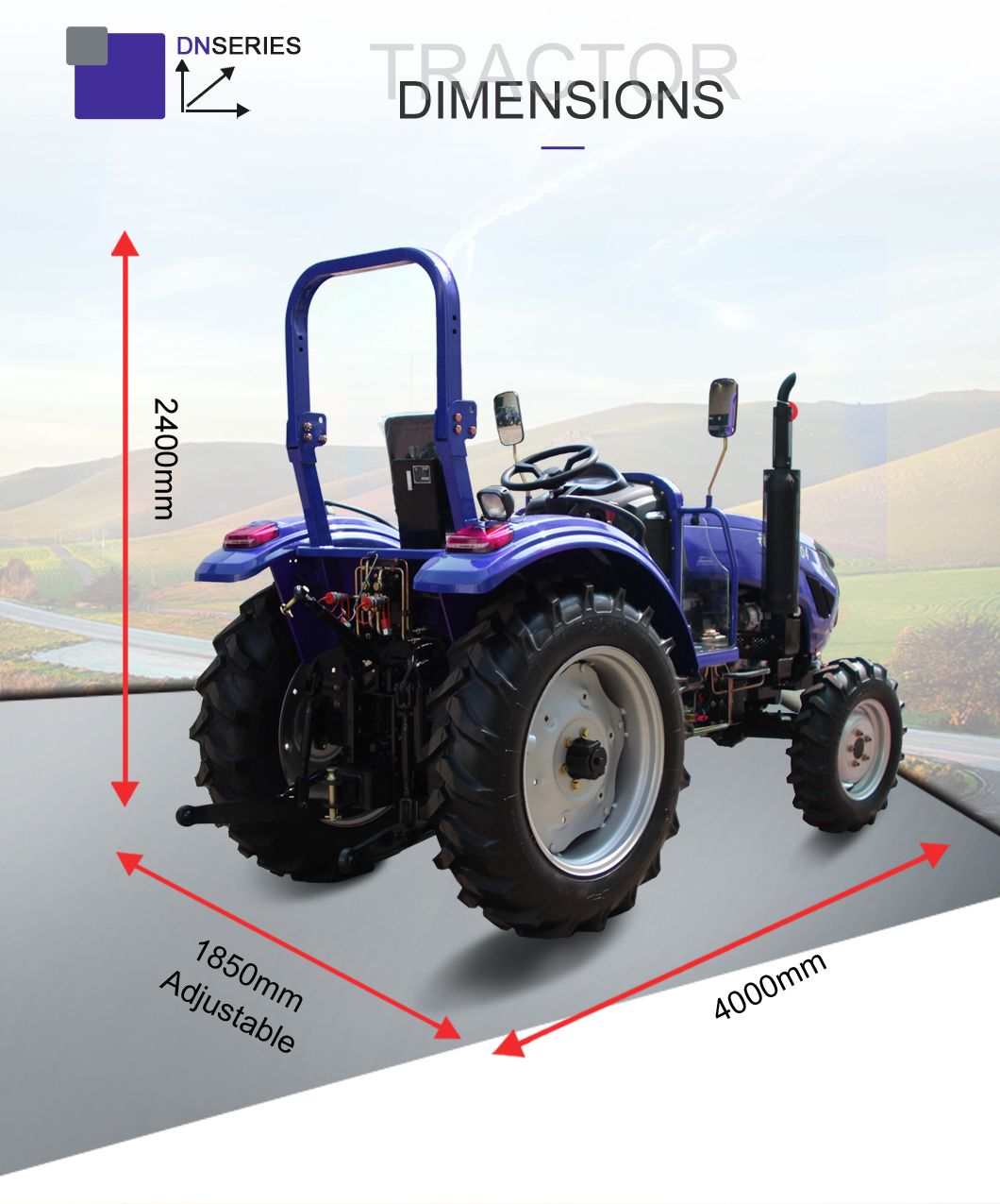 Mini Good Performance 30HP 40HP 50HP 4WD Farming Used Agricultural Farm Tractor