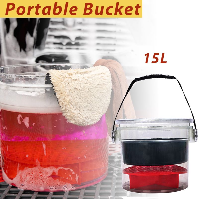 Transparent Removable Rolling Bucket Dolly 360&deg; Turning Swivel Caster Detail Kit with Storage Tray Tote Bucket Insert Trap