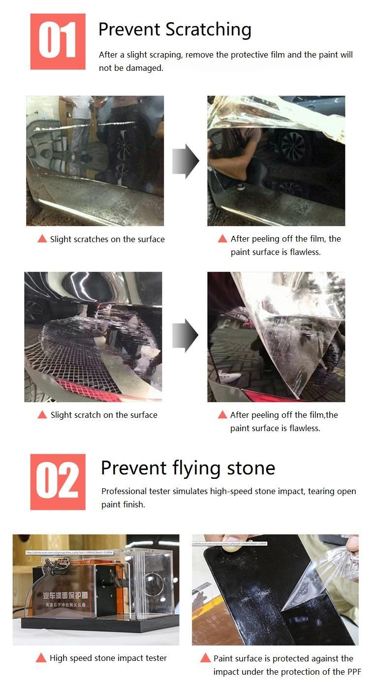 Auto-Repair Anti Scratch Transparent Ppf TPU /Tph Car Paint Protection Film