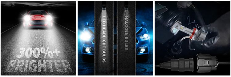 H4 LED Lamp Double Copper Tube 3000K LED Lights for Car H1 H11 Hb3 9005 Hb4 9006 LED Headlight Bulb