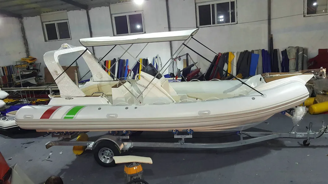 Haoyu 22.3feet Rib680 Boat Inflatable Boat Fishing Boat Rigid Boat with Hypalon or PVC