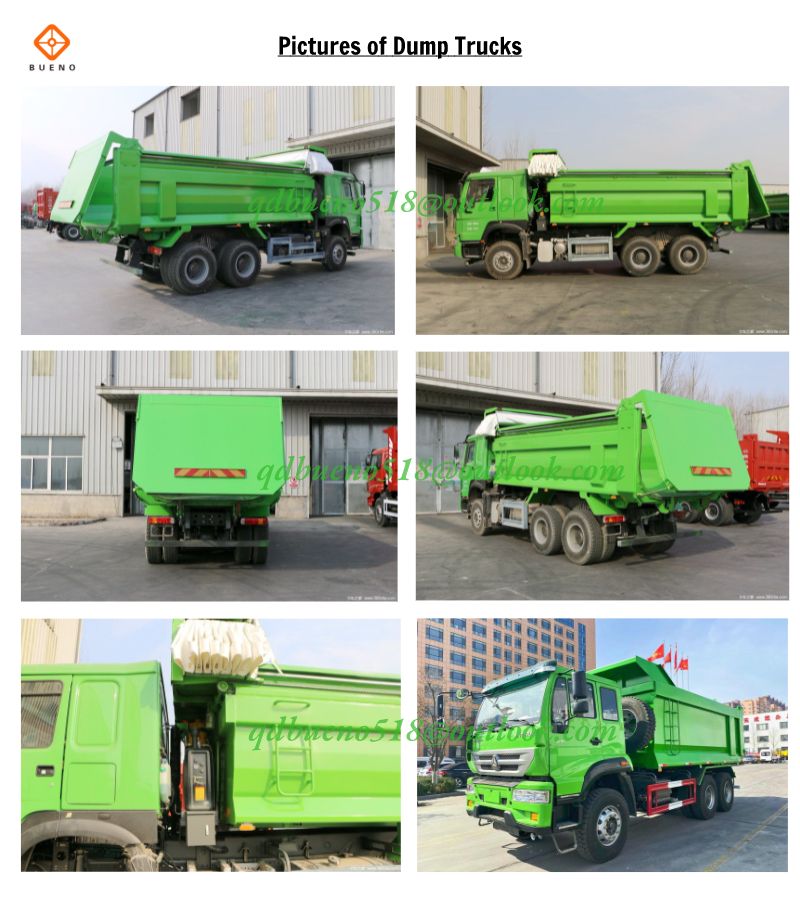 16cbm 6*4 10 Wheels 40 Tons 371HP New Tipper Sinotruk HOWO Euro4 Right Hand Driving Rhd Dump Truck