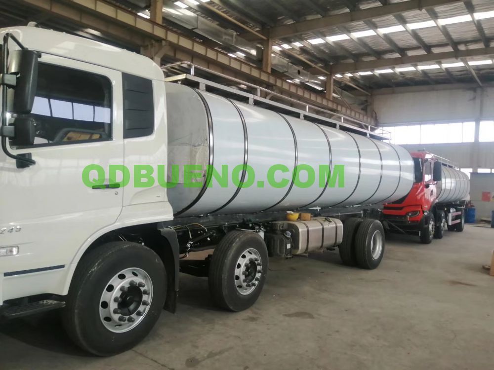 22 Tons 22000L Sinotruk HOWO Stainless Steel 3 Axle Semi-Trailer Cooling Fresh Milk Storage Tank