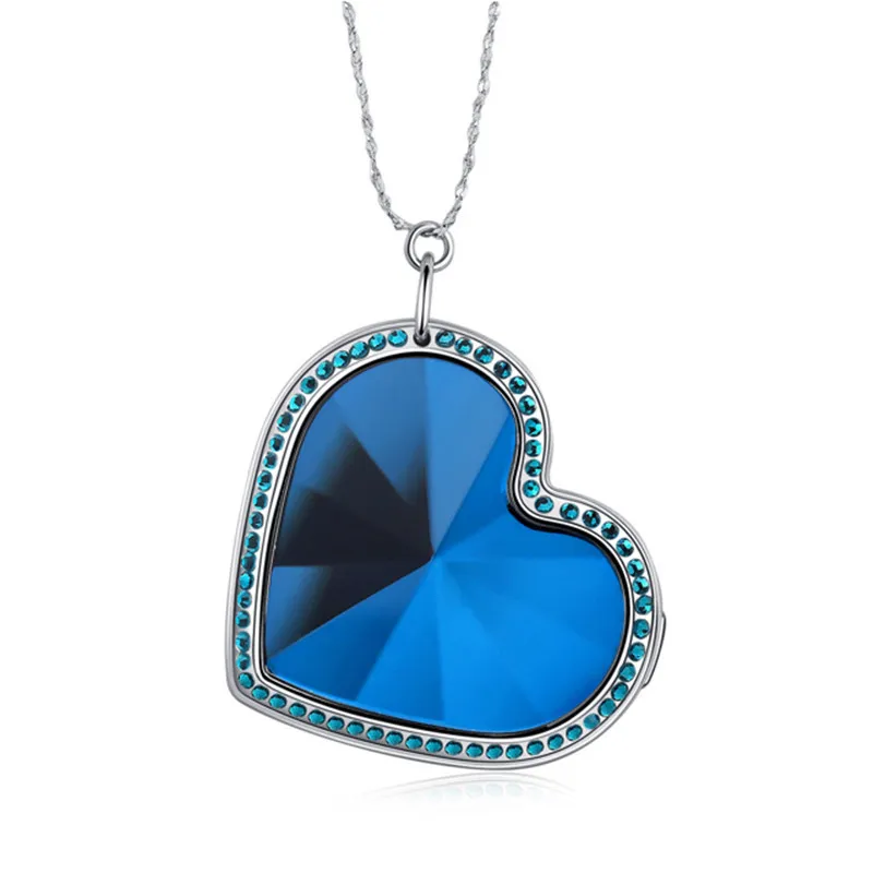 Heart Shaped GPS Locator Necklace Locator Anti-Lost Clothes Necklace Accessories