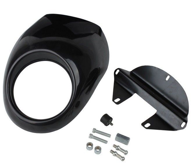 Motorcycle Front Headlight Fairing Cowl for Harley V Rod Dyna Fx Sportster XL Black