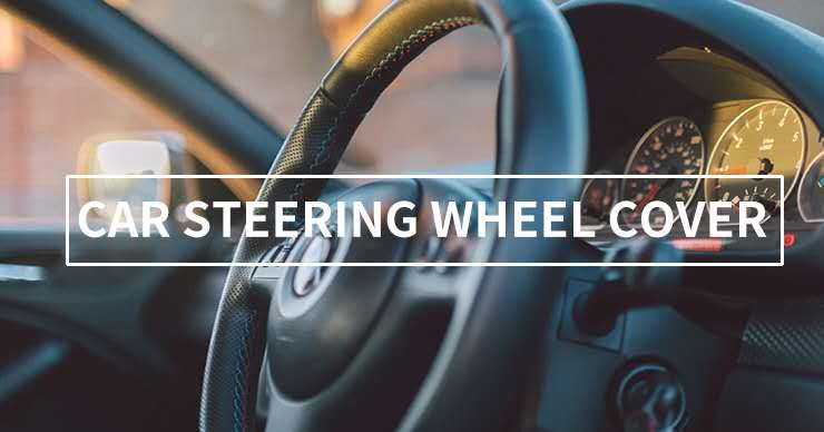 High Quality Factory Supply Non-Slip Diamond Styles Leather Car Steering Wheel Cover for Sale