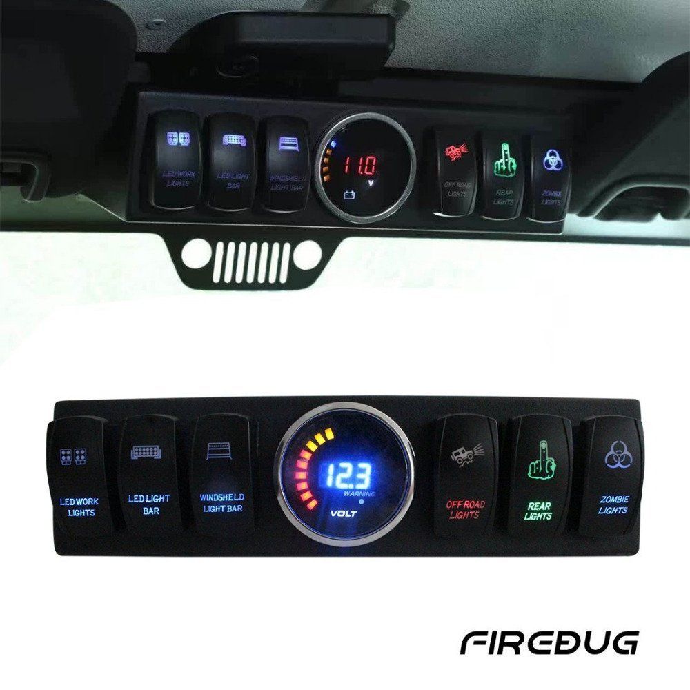 Jeep Wrangler 6-Switch Panel System Relay Box Assemblies