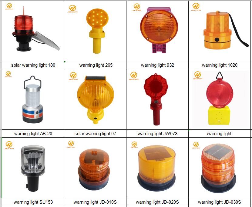 LED Road Warning LED Lights Solar Charge Safety Beacon Light with Light Sensor