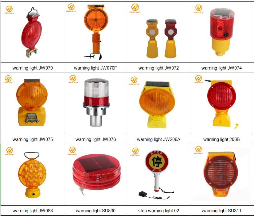 LED Road Warning LED Lights Solar Charge Safety Beacon Light with Light Sensor