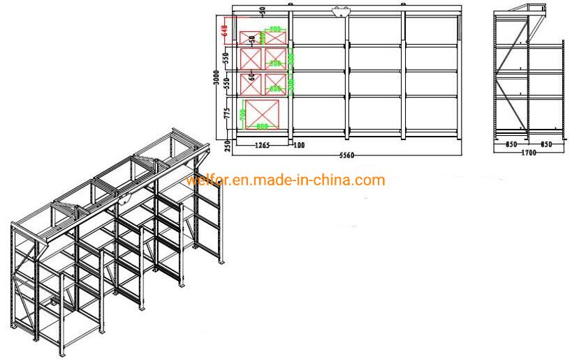 ISO 9001 Factory Warehouse Metal Wholesale Heavy Supermarket Mold Racks