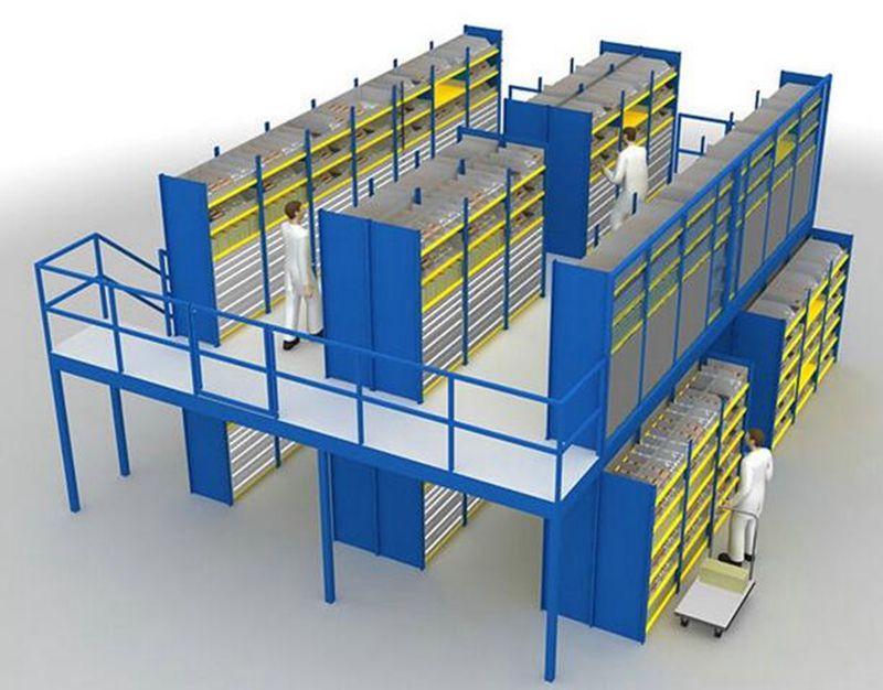 300-1000kg Per Square Meter Loading Capacity Mezzanine Racking/Book Shelf
