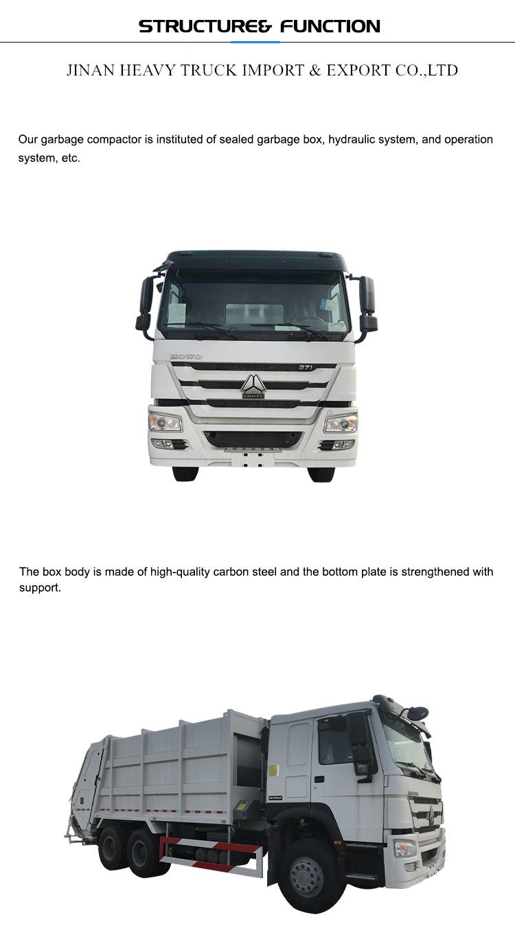 Sinotruk HOWO 371HP 6X4 16cbm Garbage Compactor Truck