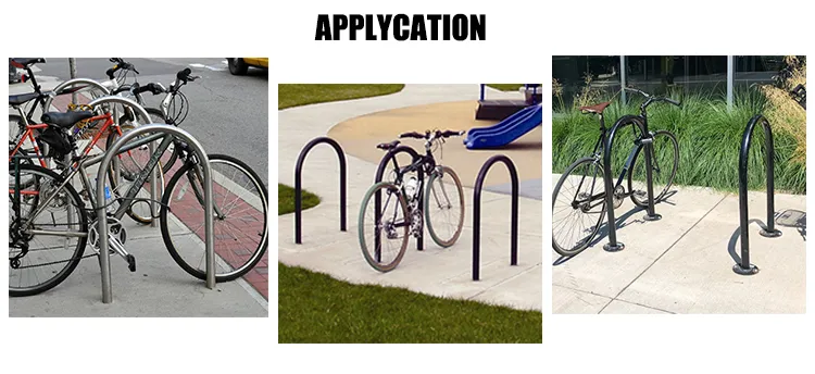 High Quality Inverted U Mirror Polishing Circle Style Bike Parking Rack