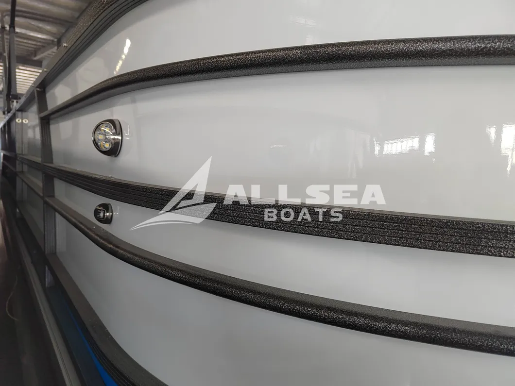 New Design 17FT/19FT/21FT/23FT/25FT/27FT CE Approved Family Flooring Racing Aluminum Pontoon Boat for Sale