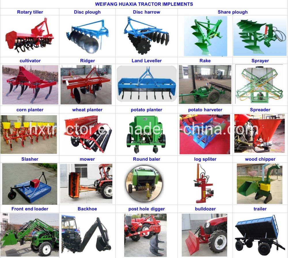 Multi-Purpose Machine Front End Loader Tractor Hx804 80HP for Farming
