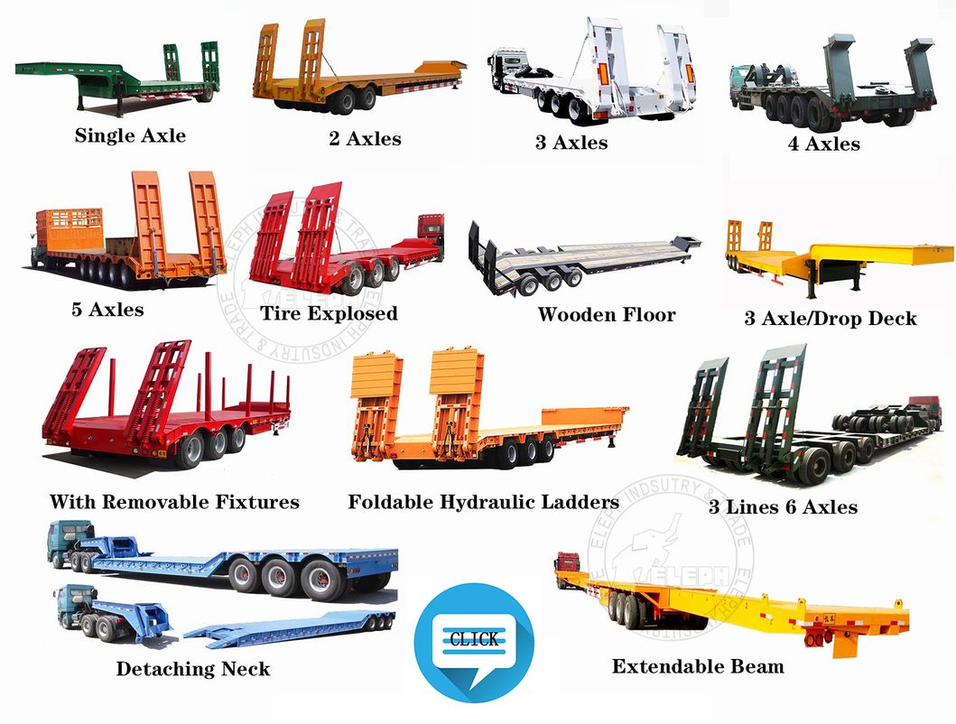 70m Wind Blade Power Horizontal Transport Extendable Low Bed Semi Trailer