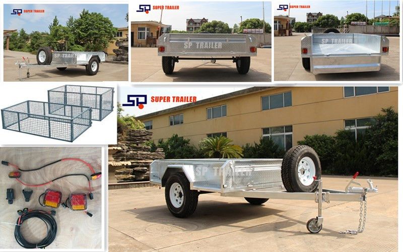 Galvanized Light Duty off Road Box Trailers with Cages
