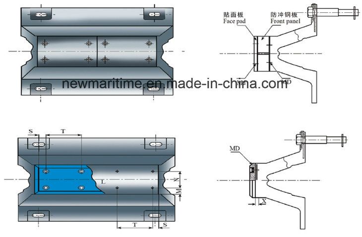 V Type Rubber Fender with Panel