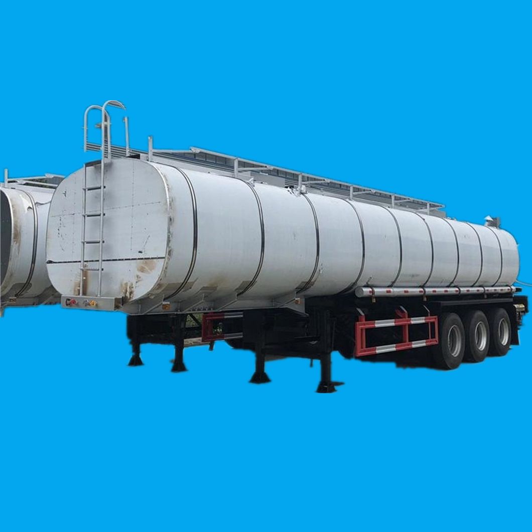40 -50t 3axles Heated Bitument Hot Crude Oil Tanker Asphalt Bitumen Tank Trailer with 2 Burners Stinaless Wrapped Insulation