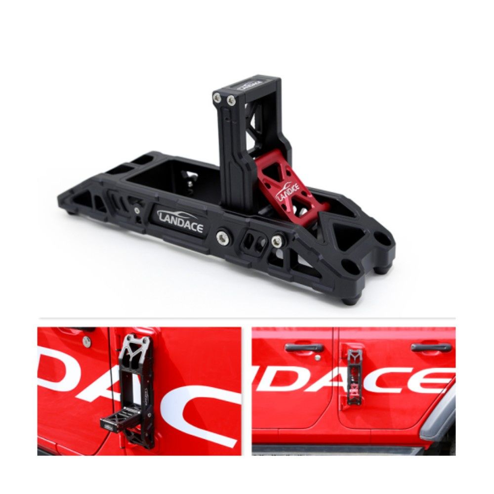 2023 Most Popular Wholesale 4X4 Vehicle Accessories Aluminum Alloy Hard Anodizing Side Door Hook Pedal for Jeep Wrangler Jl Jk