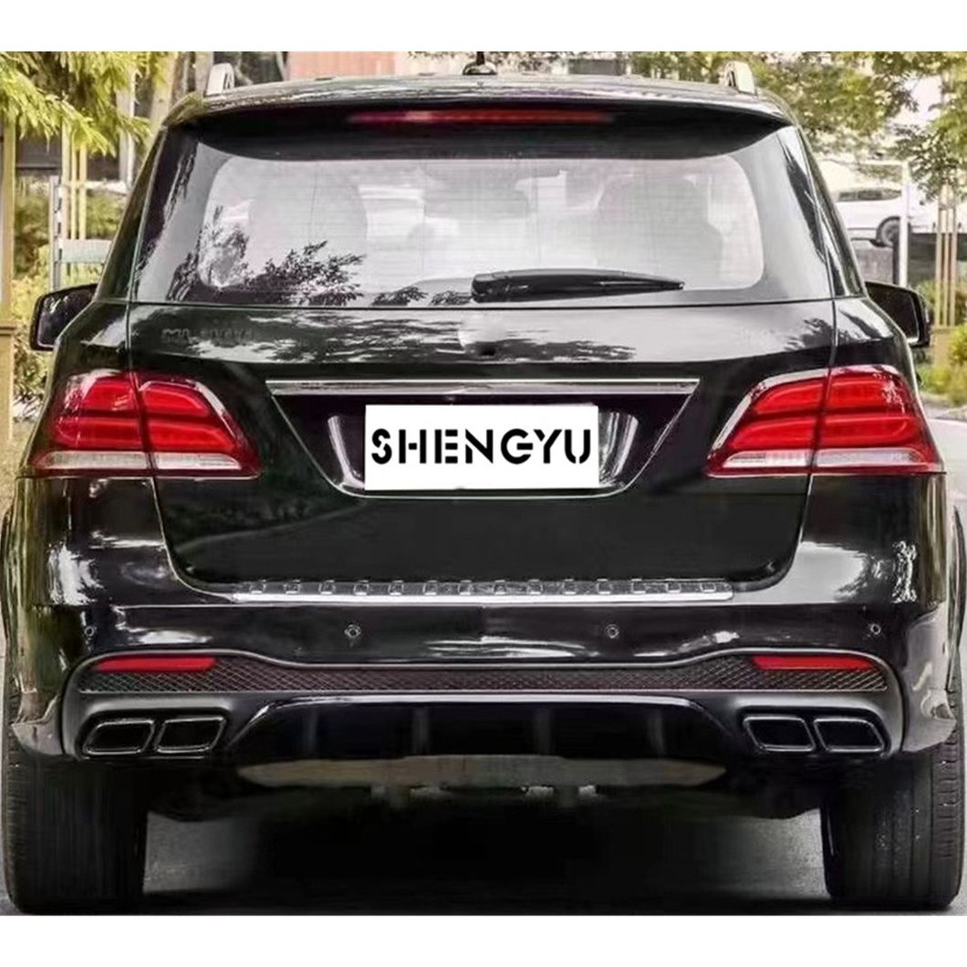 Car Body Kit for Mercedes Benz Gle Class W166 2015-2018 Change to Gle63 Amg Include Front Bumper Assembly with Grille Rear Diffuser Tail Pipes