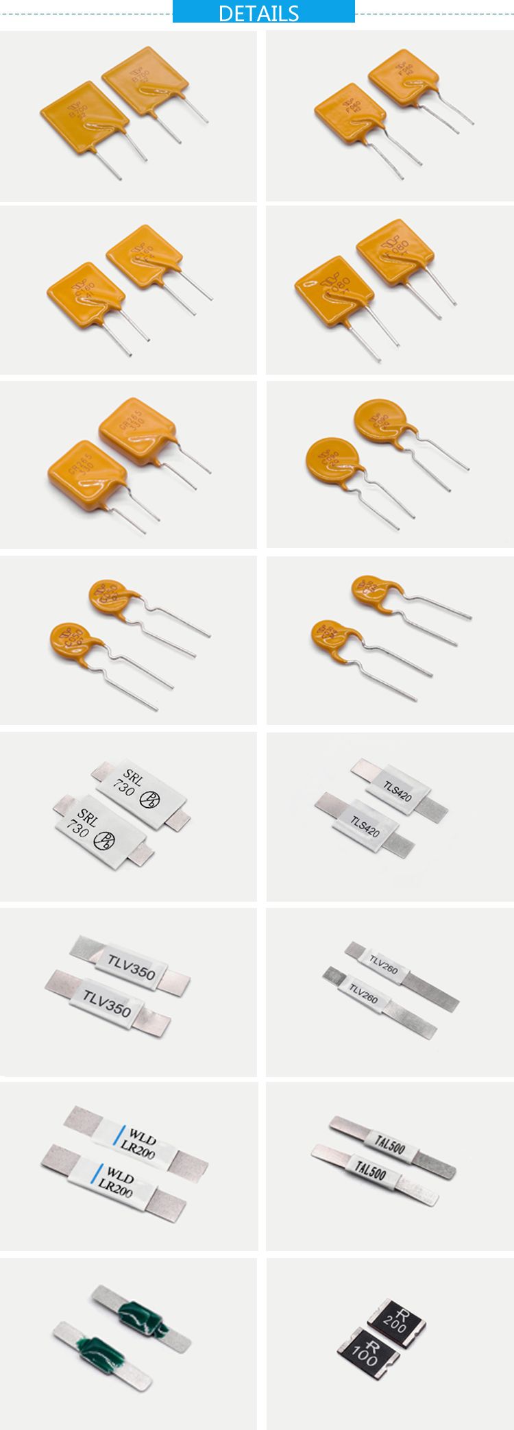 Strap Devices Resettable PPTC Battery Fuse Resettable Fuse