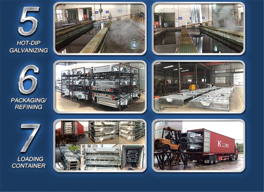 International Tandem Axle Cage Trailer with LED Taillight (SWT-TT95)