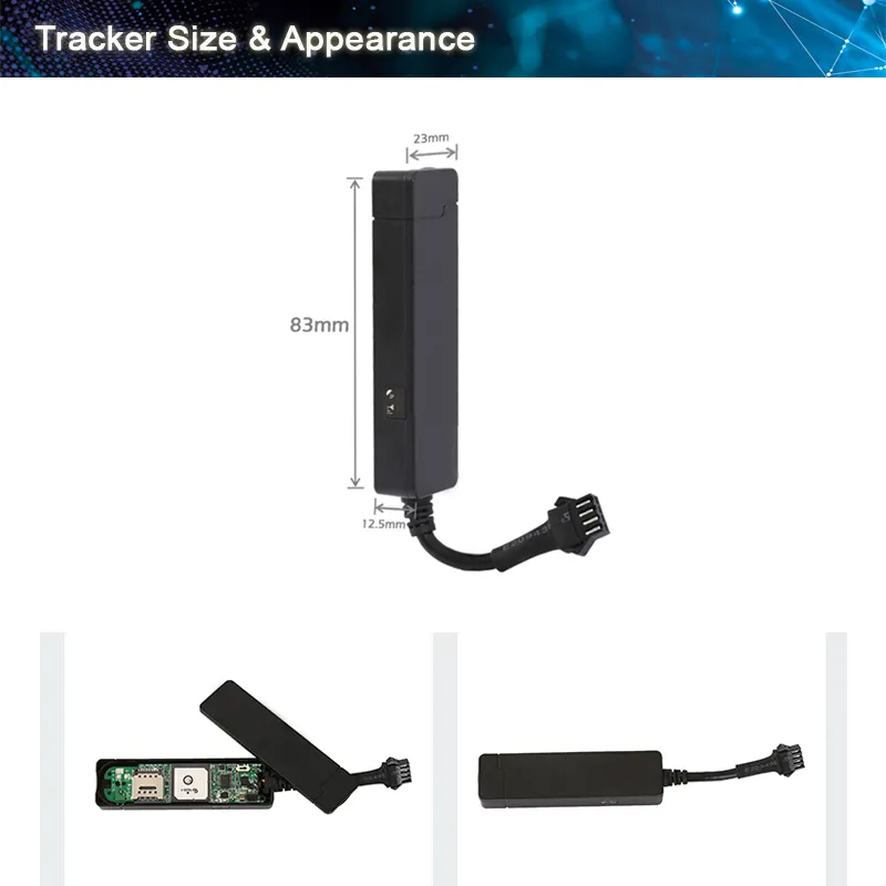 Small and Easy to Hide Motorcycle Ebike Scooter Car Truck Vehicle GPS Tracker