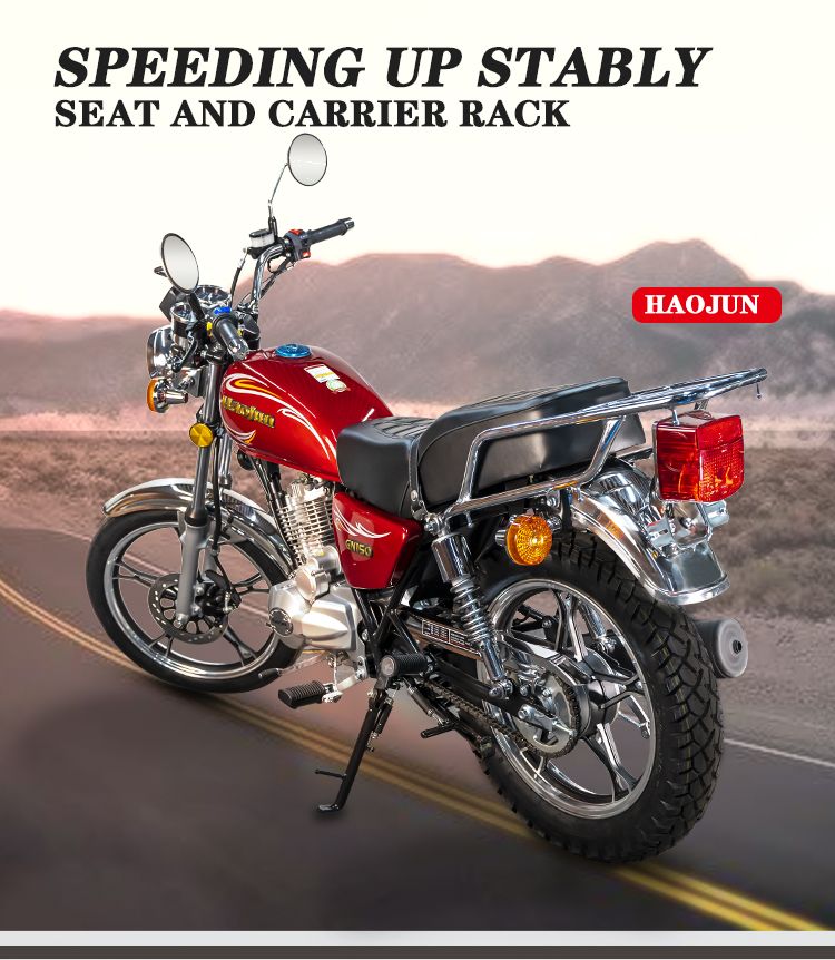 Haojun Gn150cc Adult Motorbikes Scooters Gasoline Gas Fuel Systems 150cc Cruiser Motorcycle