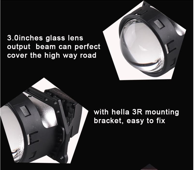 LED Auto Light Headlamp 80W 6500K Bi-Function LED Projector