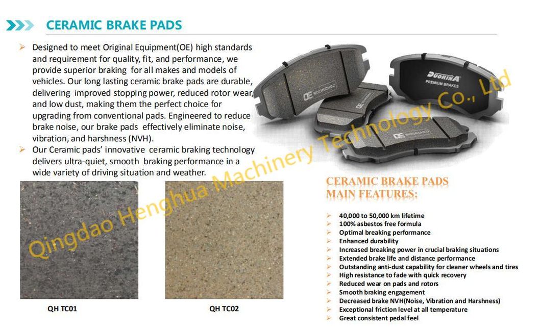 High Quality 23326280 D1913 Ceramic Disc Brake Pads for American Car Buick