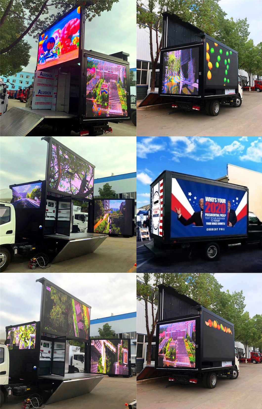 High Brightness Outdoor Digital LED Billboard Box Mounted on Truck