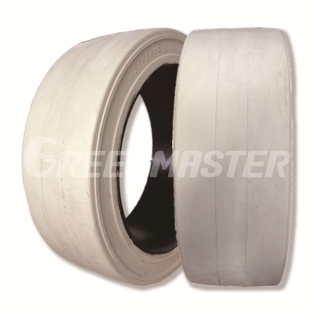 High Durability Smooth Sm Traction Tr Tread Press-on Bands (POB) Solid Tyre, Compacted Bonded Mould on Tire with Wheel Rim 10 1/2X7X5 (10.5*7*5, 267X178X127)