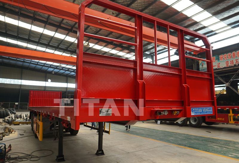 Titan Shipping 53 Feet 60 Ton Container Transport Flatbed Trailer for Sale