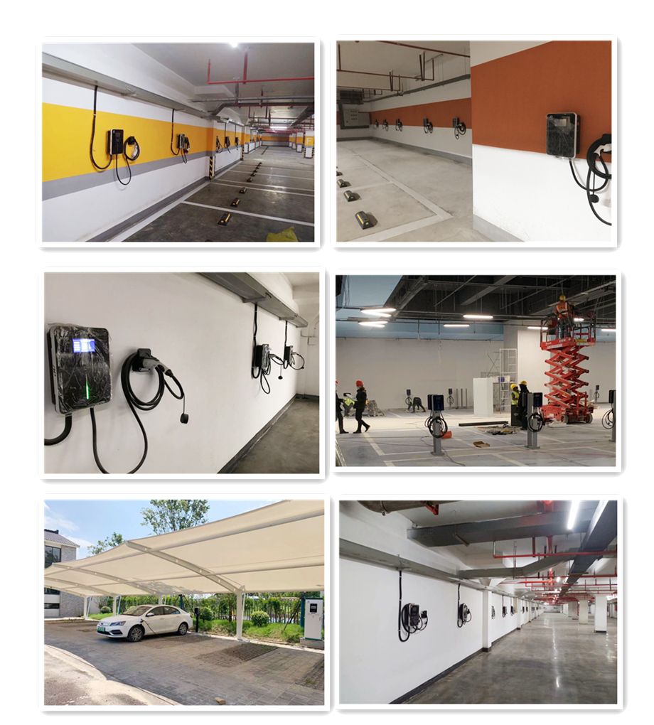 11kw 32A AC EV Charger Charging Station Charging Pile Car Charger for Electric Vehicles with Socket, 5m Cable, WiFi, IP65