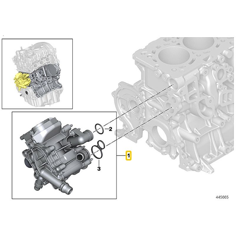 OEM 11537644811 Auto Cooling System Electronic Thermostat for BMW Engine B48