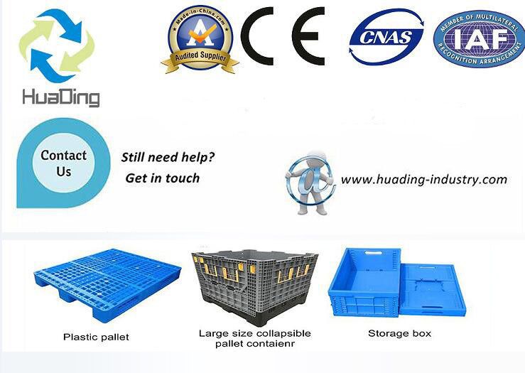 HDPE 4 Ways Single Faced Biodegradable Plastic Pallet 1140*1140mm