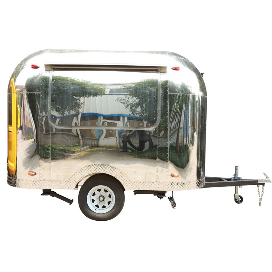 7.5FT Mobile Food Trailer Ice Cream Cart Electric Food Delivery Truck Snacks Cookies Dounut Food Vending Trailer Hot Dog Cart