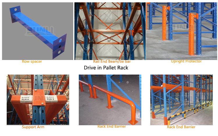 Anti Rust Storage Shelves, Industrial Drive-in Storage Warehouse Metal Rack