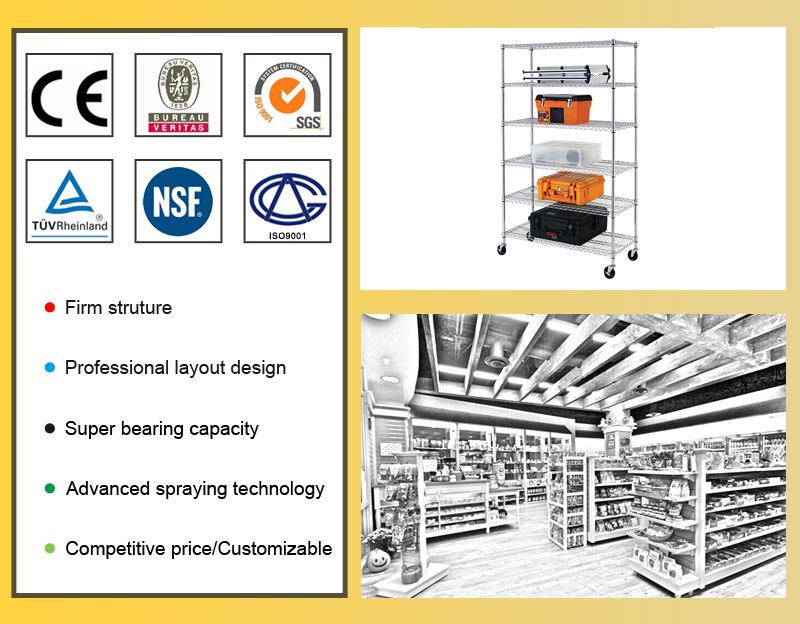 Good Surface Treatment Powder Coated ESD Wire Shelving