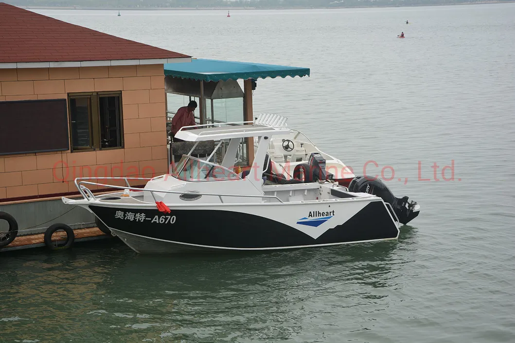 Hot Product Luxury Yacht Aluminum Walk Around Center Cabin with Hardtop 6.5m/21FT Fishing Boat for Sale