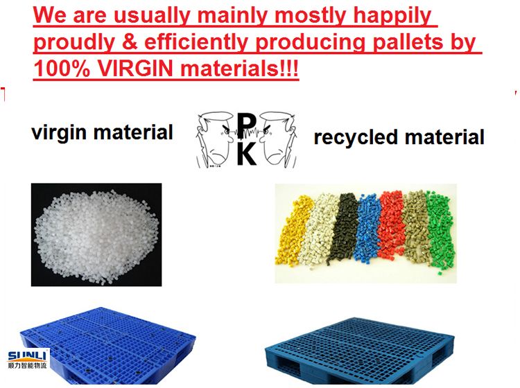 1200X800X155 HDPE Single Faced Plastic Pallet with Steel Tubes