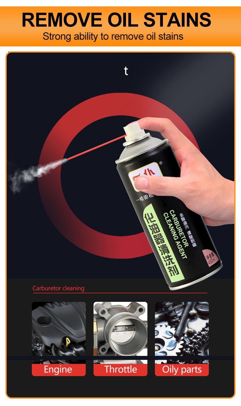 OEM/ODM 450ml Carb Cleaner Carburetor Choke Cleaner Spray